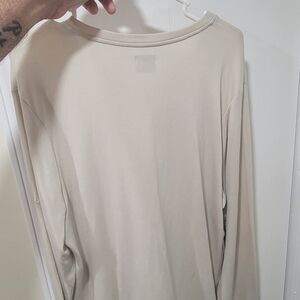 adidas Men's Beige Long Sleeve Tee